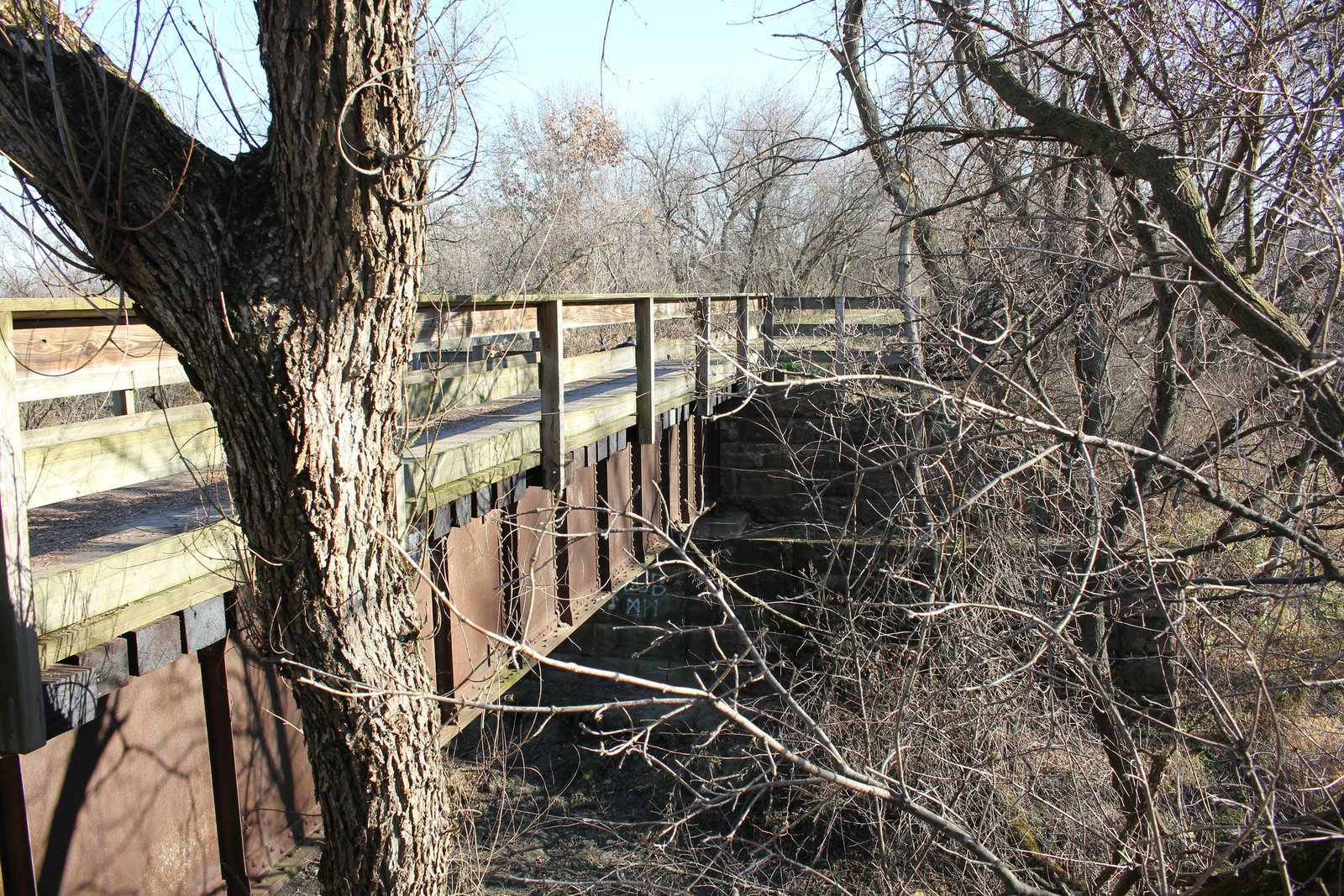 Looking east